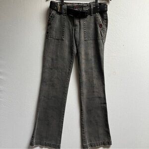 Sanctuary Y2K Camo Belted straight leg Pants Sz 31